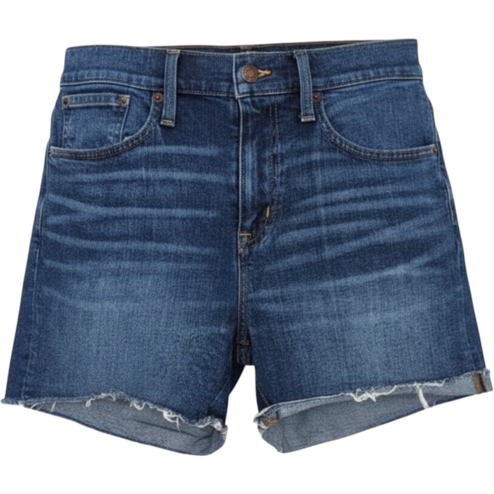 J Crew Denim Shorts Women 26 Blue Re-Imagined Cut Off Raw Hem Casual Boho Indie